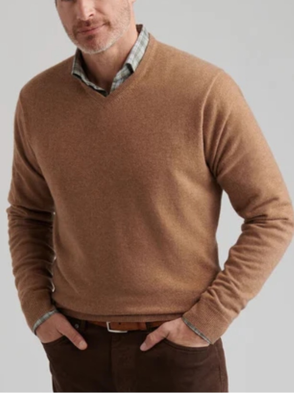 PETER MILLAR 100% extra fine Italian merino wool v-neck Sweater size XL